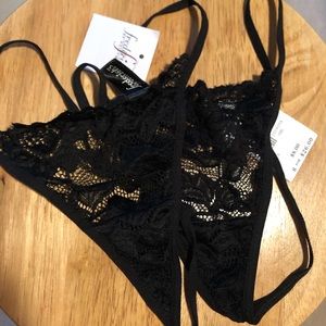 2 black Frederick’s of Hollywood g-strings size s